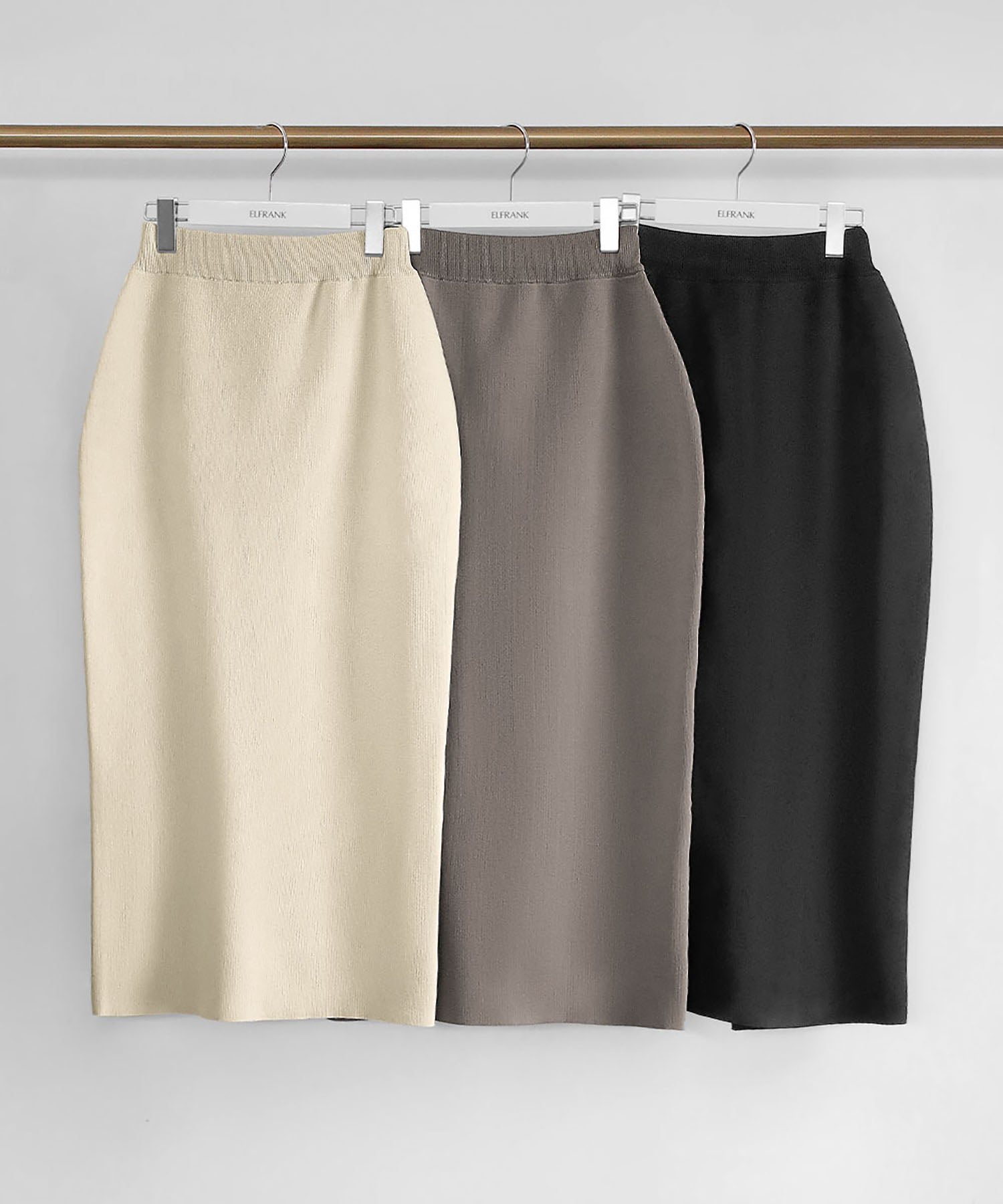 エルフランク ELFRANK ニットタイトロングスカート （モカ） モカ