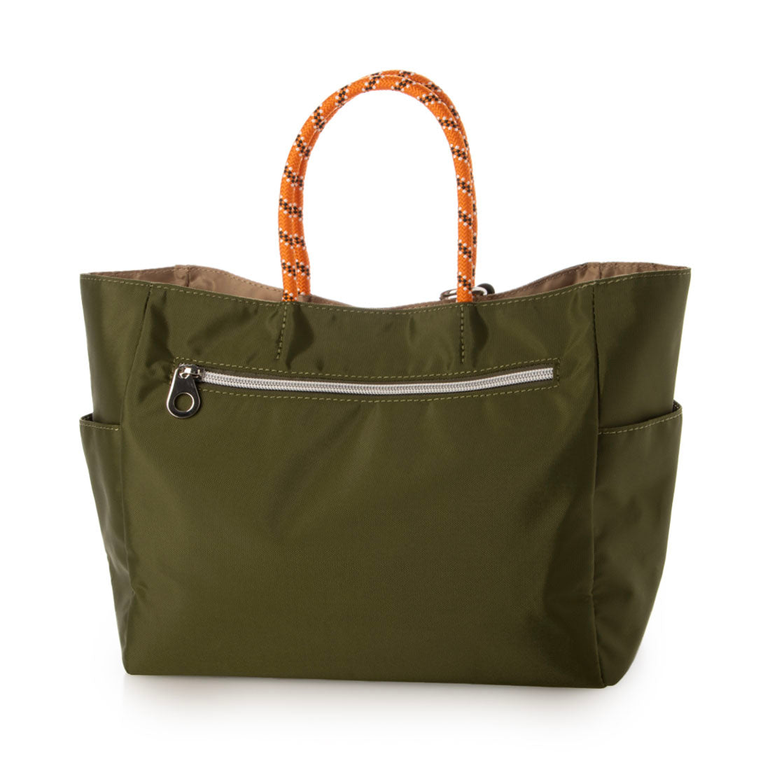 エルスポーツ ELLESPORT ロープハンドル トートバッグ Mサイズ ミニポーチ付き 軽量 はっ水 （カーキ(KHAKI)） カーキ(KHAKI)