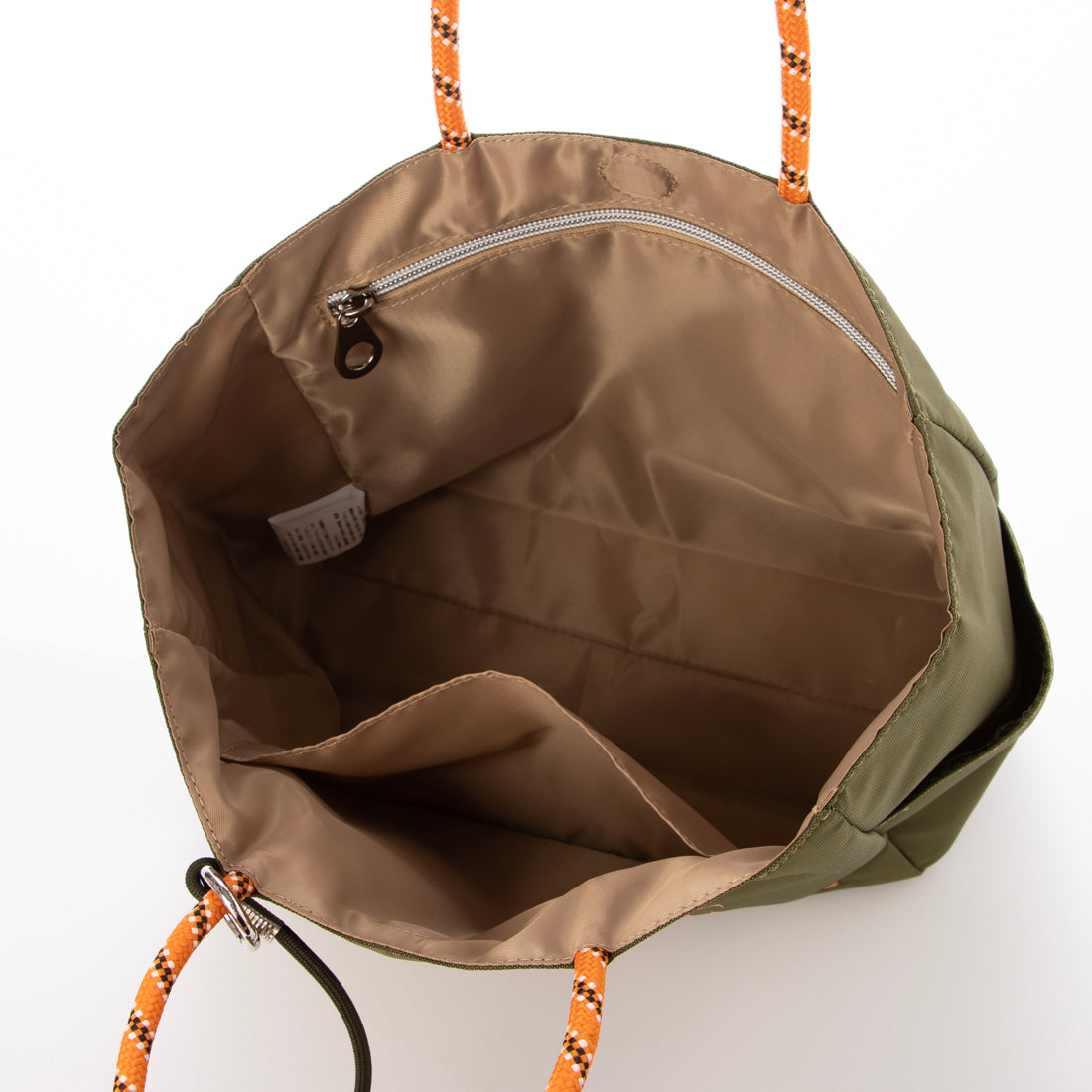 エルスポーツ ELLESPORT ロープハンドル トートバッグ Mサイズ ミニポーチ付き 軽量 はっ水 （カーキ(KHAKI)） カーキ(KHAKI)