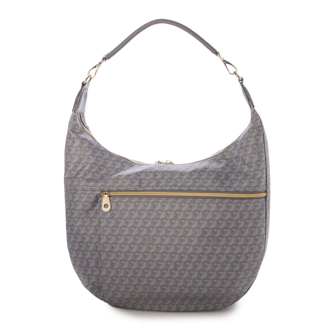 エルスポーツ ELLESPORT ハーフムーン 2WAY ショルダーバッグ はっ水 軽量 キューブ柄 （グレー(GRAY)） グレー(GRAY)