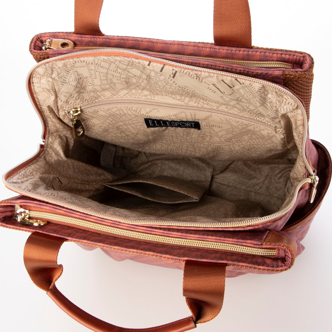 エルスポーツ ELLESPORT 2WAY プリーツ リュックサック 軽量 はっ水 キューブ （テラコッタ(TERRACOTTA)） テラコッタ(TERRACOTTA)