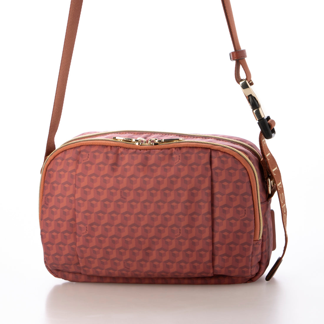 エルスポーツ ELLESPORT ELLE SPORT 軽量 はっ水 プリーツ ウォレットショルダーバッグ 軽量 撥水 （テラコッタ(TERRACOTTA)） テラコッタ(TERRACOTTA)