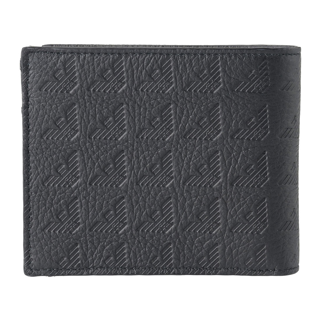 エンポリオ アルマーニ EMPORIO ARMANI 2つ折り財布 エンポリオアルマーニ ALL OVER EMBOSSED EAGLE COIN POCKET WALLET EM001741 AF14774 UC001 BLACK （ブラック） ブラック