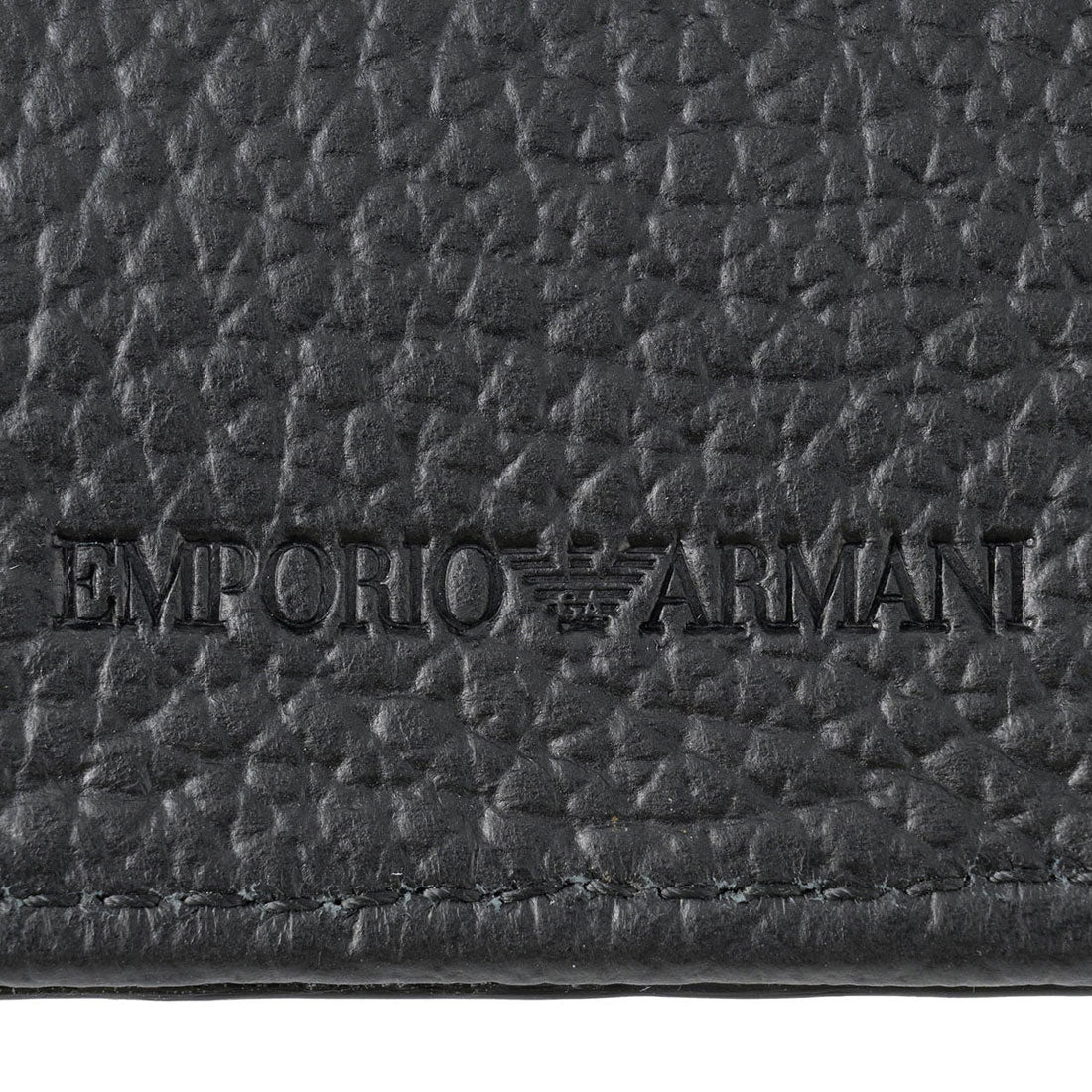 エンポリオ アルマーニ EMPORIO ARMANI 2つ折り財布 エンポリオアルマーニ ALL OVER EMBOSSED EAGLE COIN POCKET WALLET EM001741 AF14774 UC001 BLACK （ブラック） ブラック