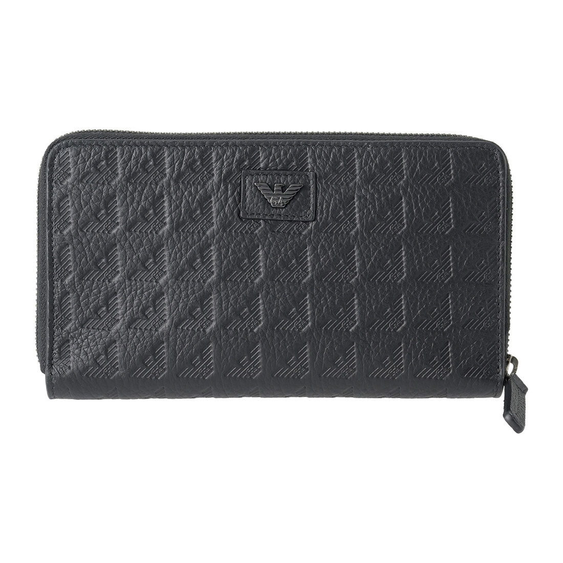 エンポリオ アルマーニ EMPORIO ARMANI 長財布(ラウンドファスナー) エンポリオアルマーニ EAGLE ZIP AROUND LEATHER WALLET EM001739 AF14774 UC001 BLACK （ブラック） ブラック