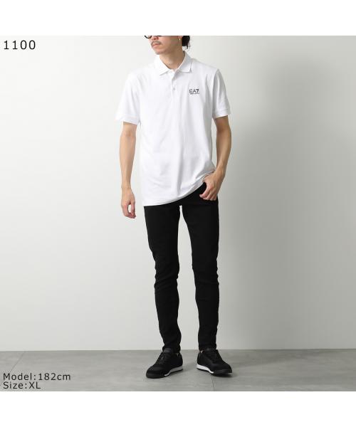 エンポリオ アルマーニ EMPORIO ARMANI EA7 EMPORIO ARMANI ポロシャツ 8NPF14 PJVQZ 半袖 （0208/BLACK-ブラック） 0208/BLACK-ブラック