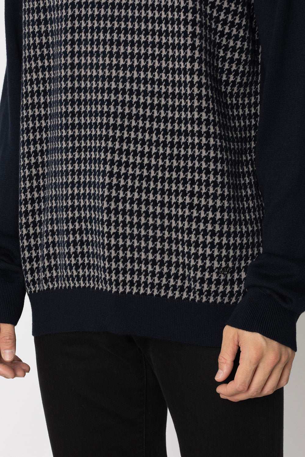 Emporio Armani Houndstooth Crew Neck Sweater