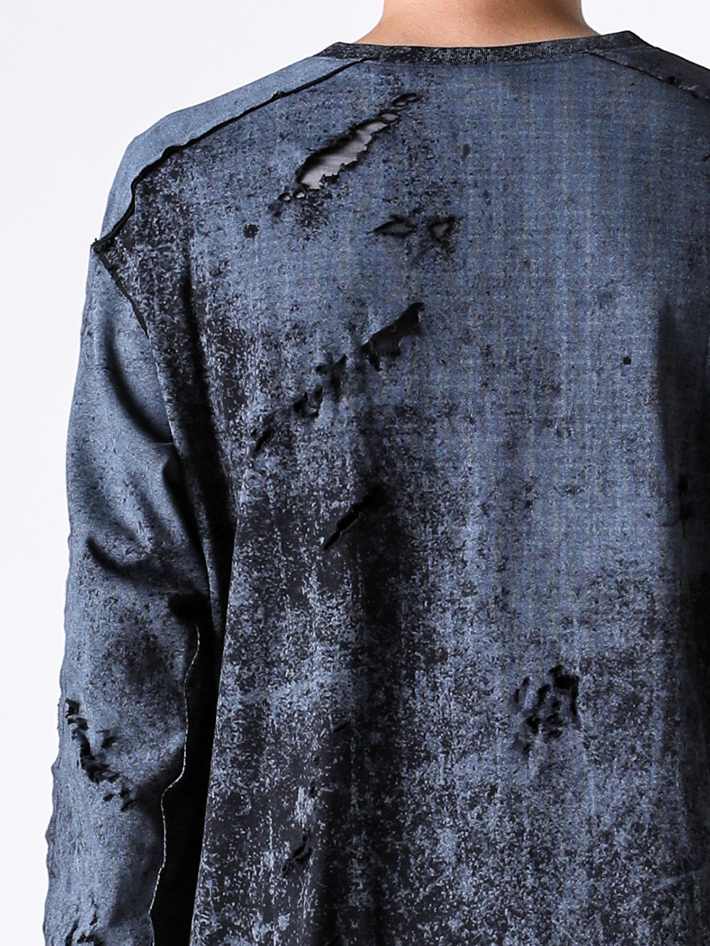 エモーショナル ワールド EMOTIONAL WORLD Mesh Destroyed Cigarette L/S T-Shirt （BLACK） BLACK