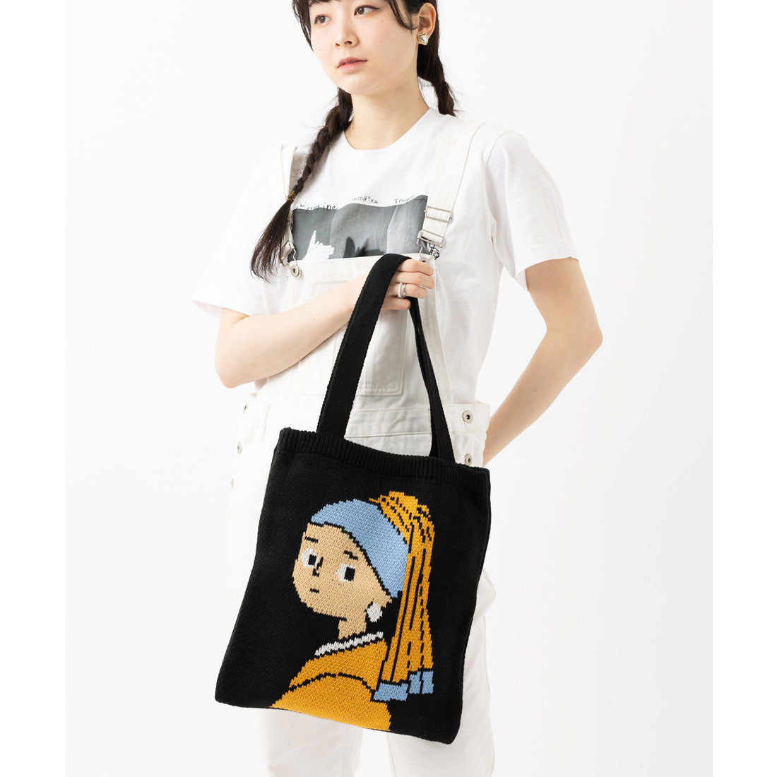 エモニーク emonique ニットトートバッグ 45x30cm （ブラック） その他5