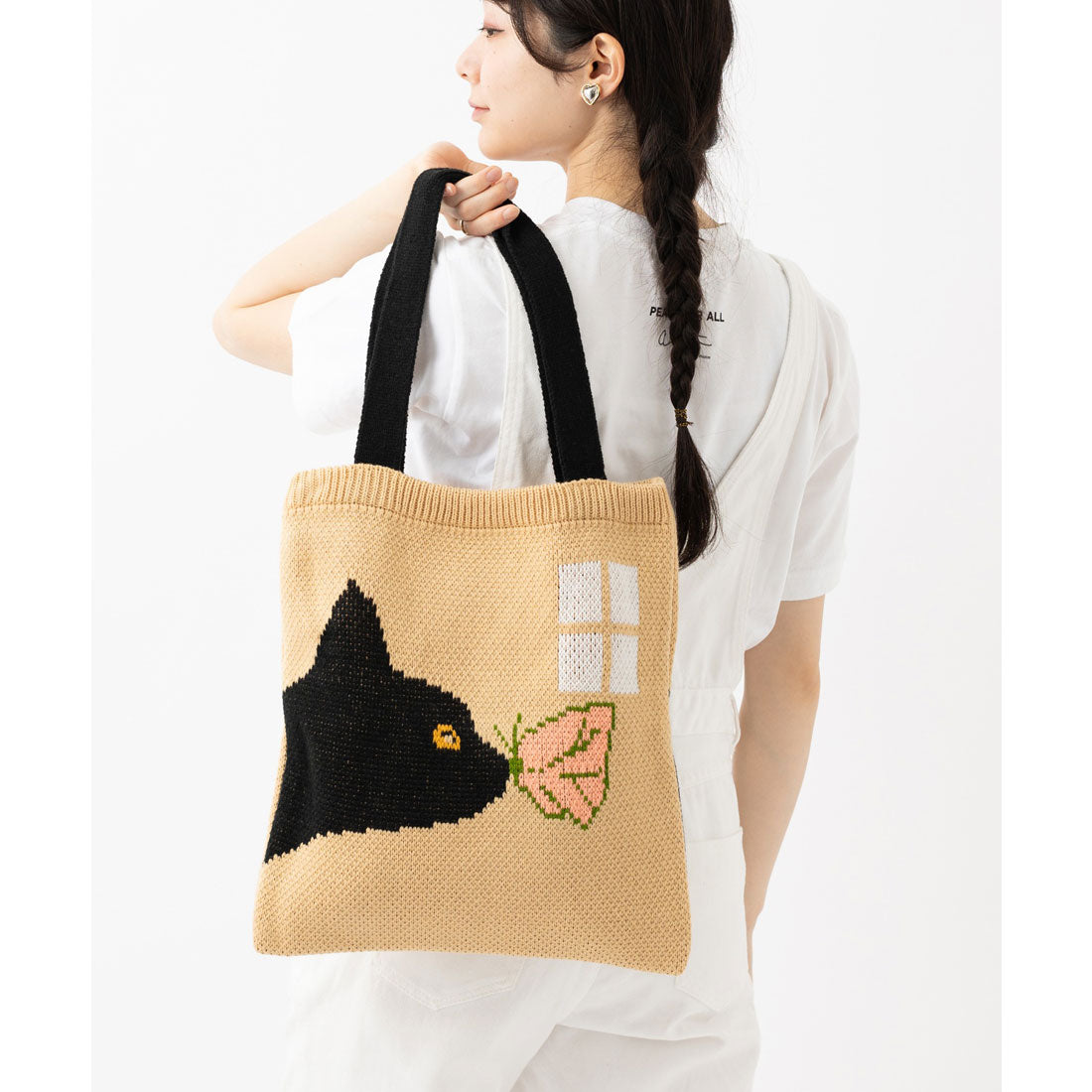 エモニーク emonique ニットトートバッグ 45x30cm （ベージュ） その他4