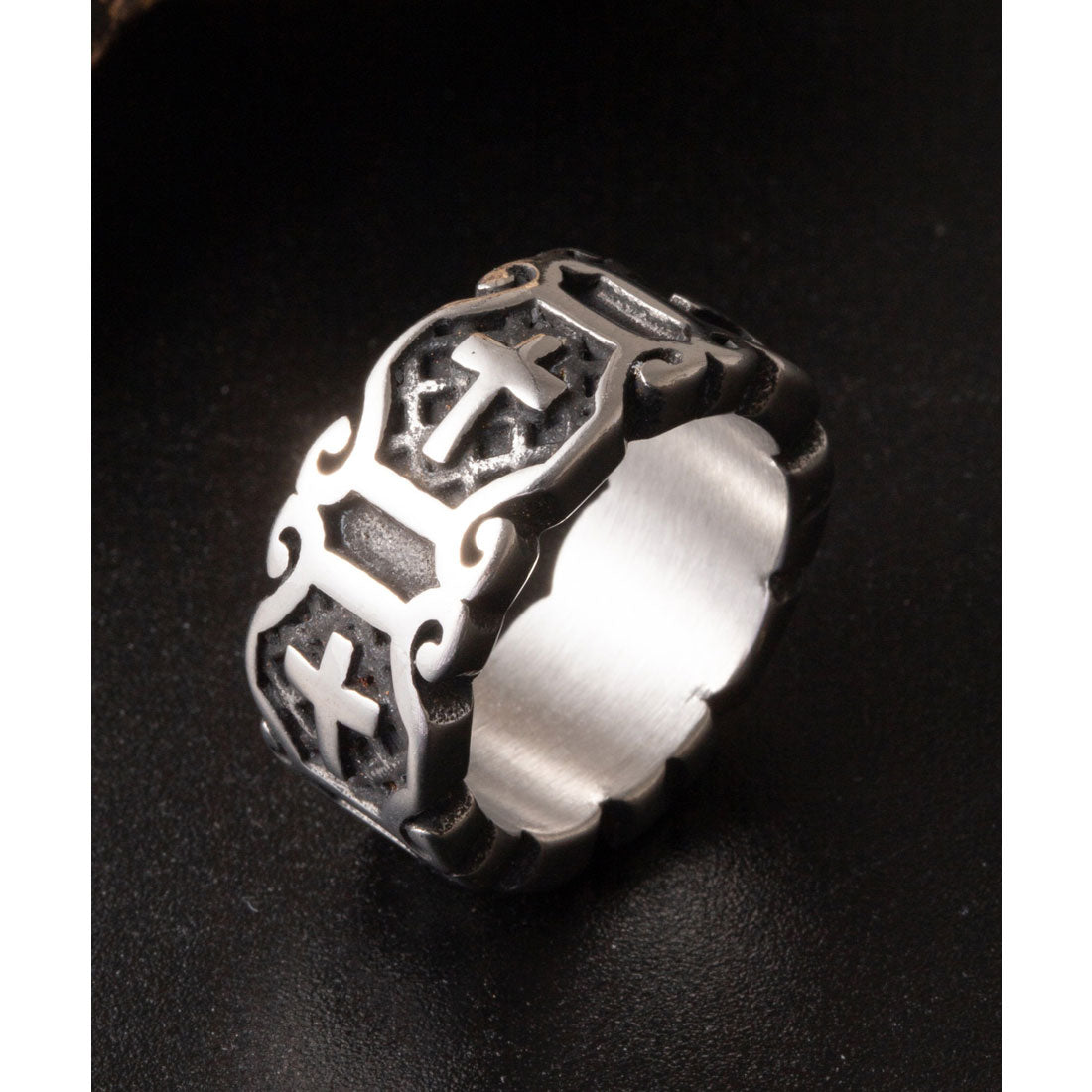 エモニーク emonique メンズ ボリューム ハード ファッションリング （A） A