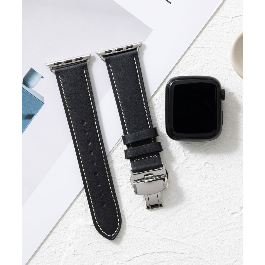 エモニーク emonique 本革レザー Apple Watch Band スマートウォッチバンド【38/40/41/42/44/45/49mm対応】