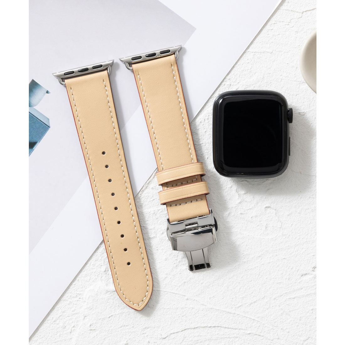 エモニーク emonique 本革レザー Apple Watch Band スマートウォッチバンド【38/40/41/42/44/45/49mm対応】