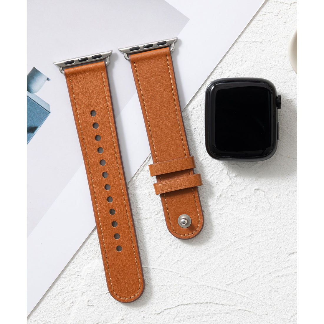 エモニーク emonique 本革皮革 Apple Watch 錶帶 智能手錶帶【38/40/41/42/44/45/49mm 兼容】