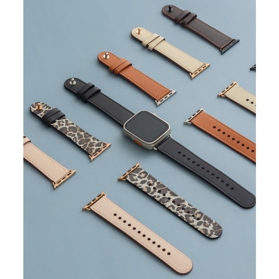 エモニーク emonique 本革皮革 Apple Watch 錶帶 智能手錶帶【38/40/41/42/44/45/49mm 兼容】