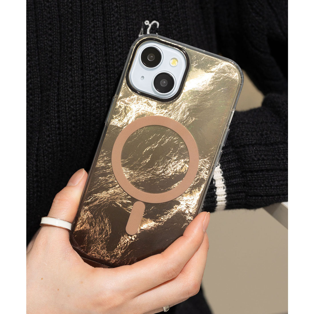エモニーク emonique iPhoneケース カバー magsafe対応 （ブラウン） ブラウン