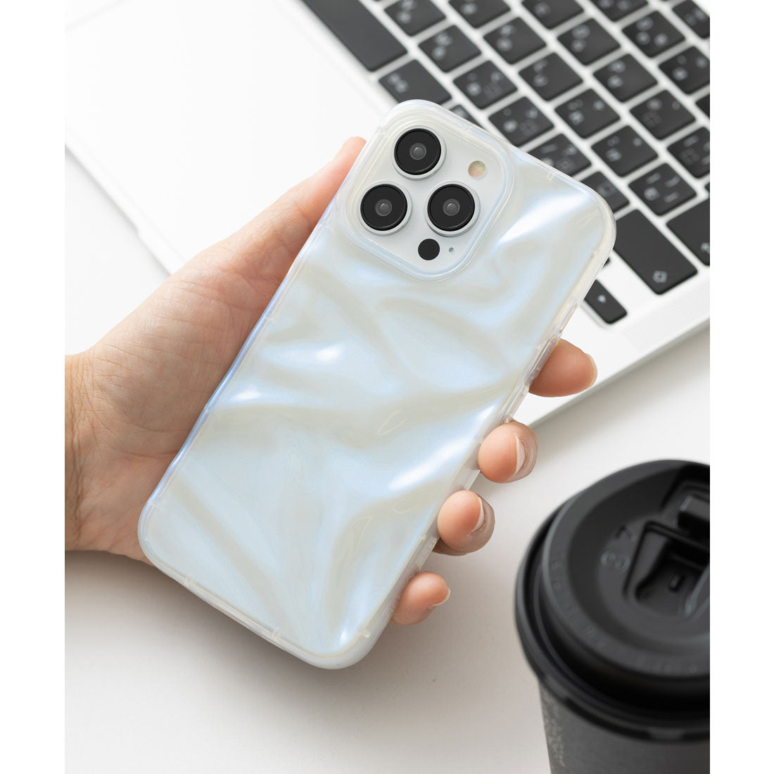 エモニーク emonique 立体ウェーブ シワ感 iPhoneケース カバー （その他16） その他16