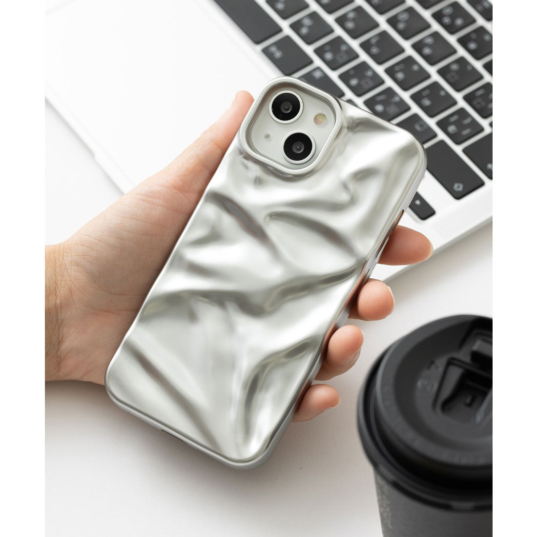 エモニーク emonique 立体ウェーブ シワ感 iPhoneケース カバー （その他12） その他12