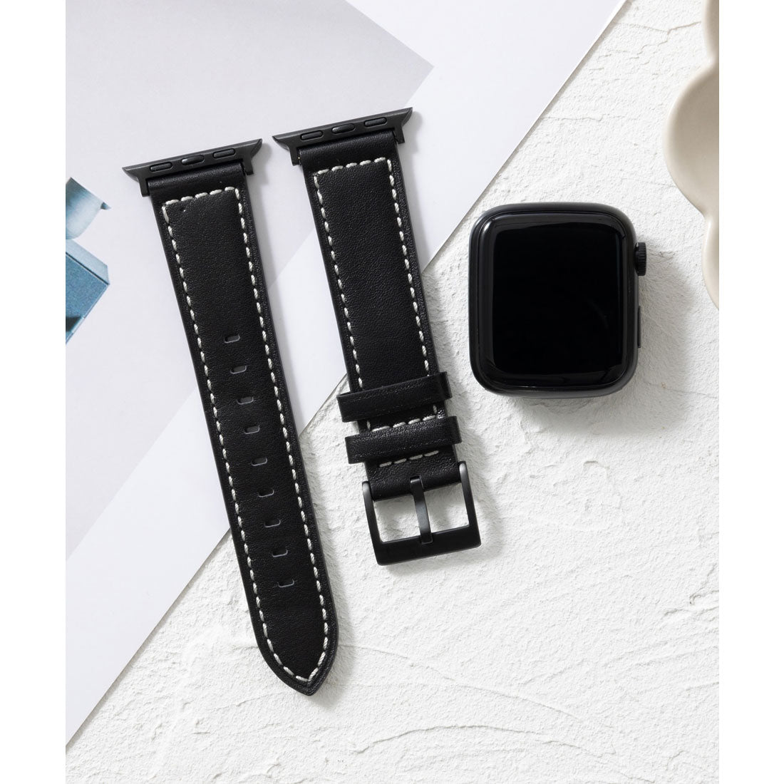 エモニーク emonique 本革皮革 Apple Watch 錶帶 智能手錶帶【38/40/41/42/44/45/49mm 兼容】