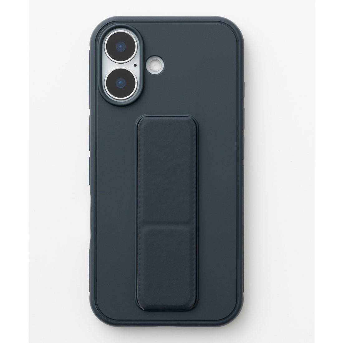 エモニーク emonique スタンドホルダーハンドル付き シリコン iPhoneケース カバー （ネイビー） ネイビー