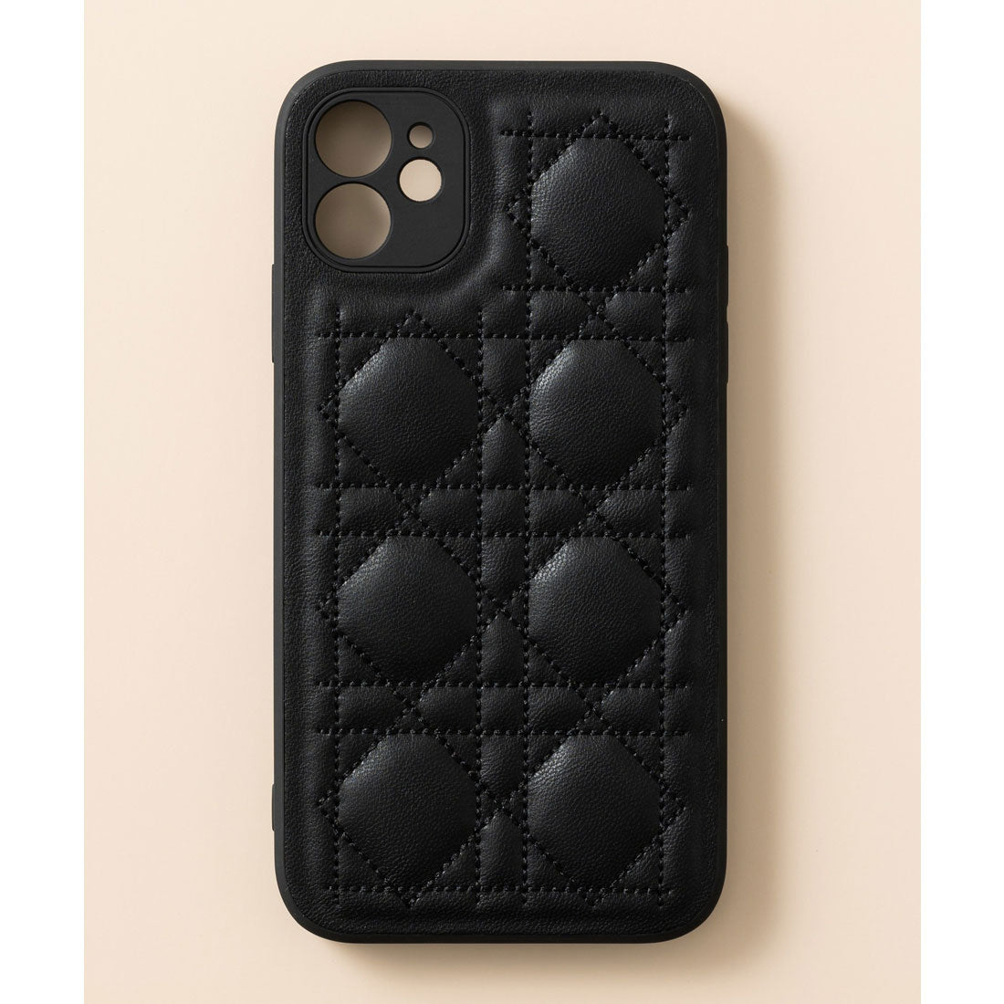 エモニーク emonique iPhoneケース カバー PUレザー ダイヤキルティング （ブラック） ブラック