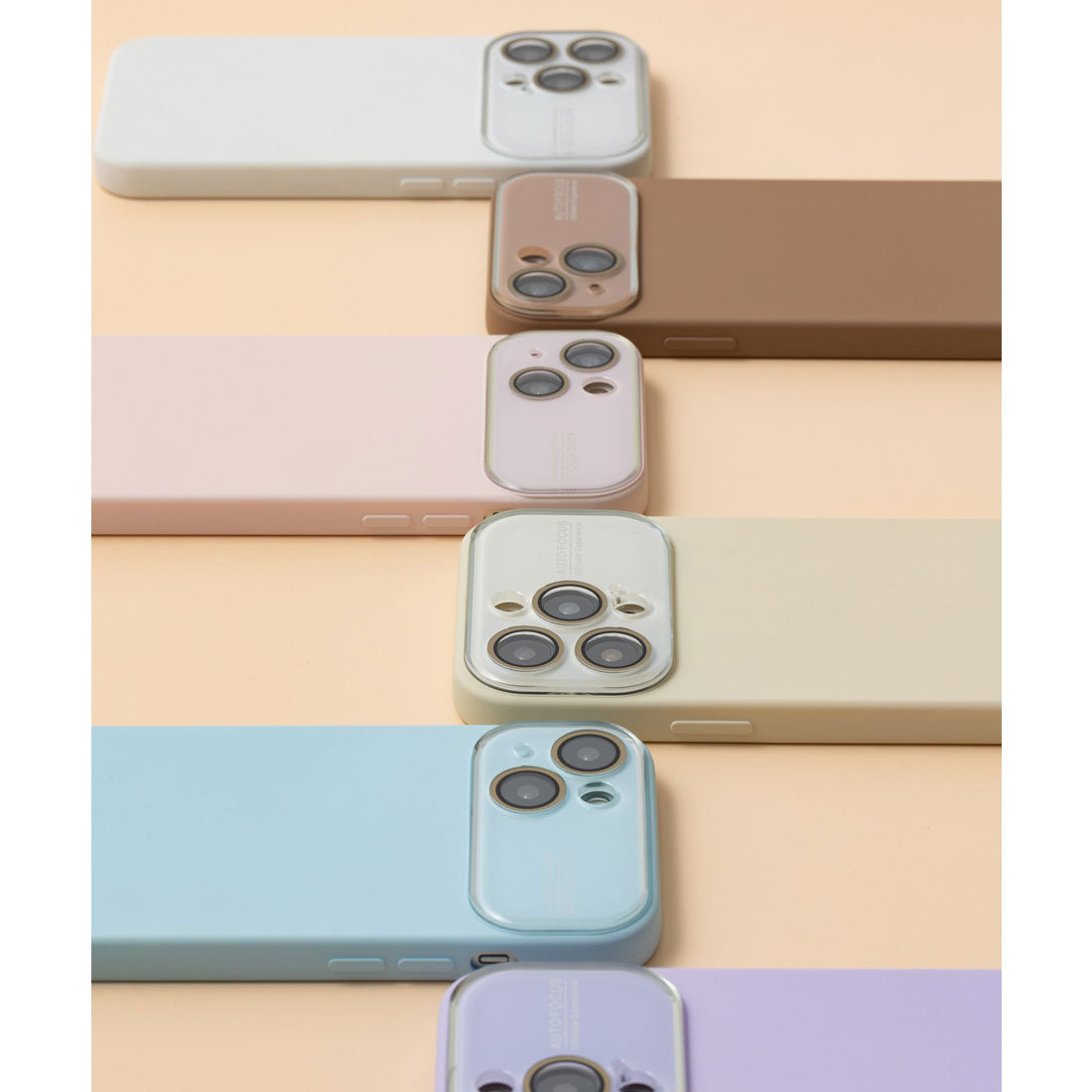 エモニーク emonique iPhoneケース カバー ニュアンスカラー パステル （ブルー） ブルー