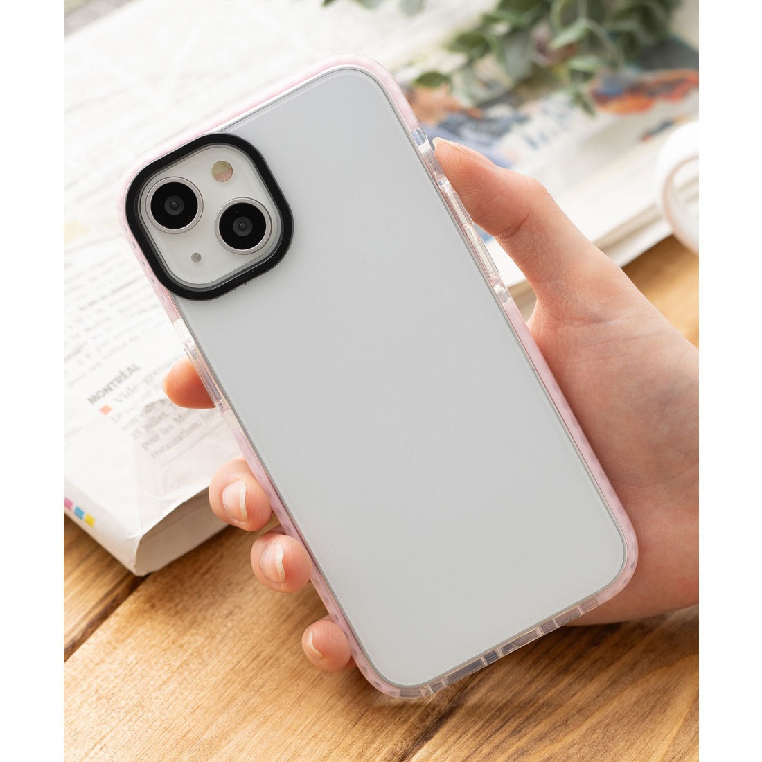 エモニーク emonique クリア iPhoneケース カバー （ピンク） ピンク