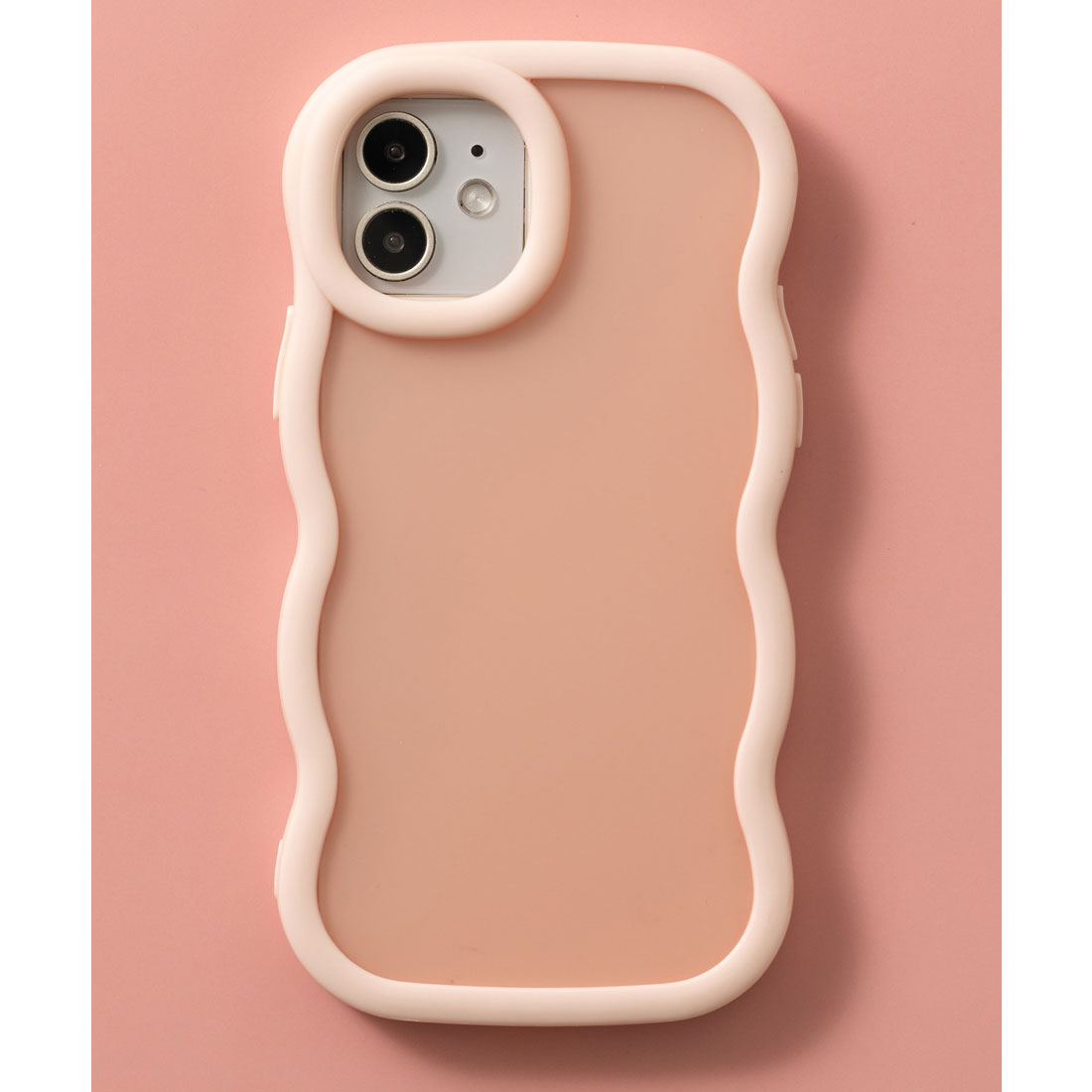 エモニーク emonique iPhoneケース カバー 滑りにくい うねうね TPUシリコン素材 マット （ピンク） ピンク