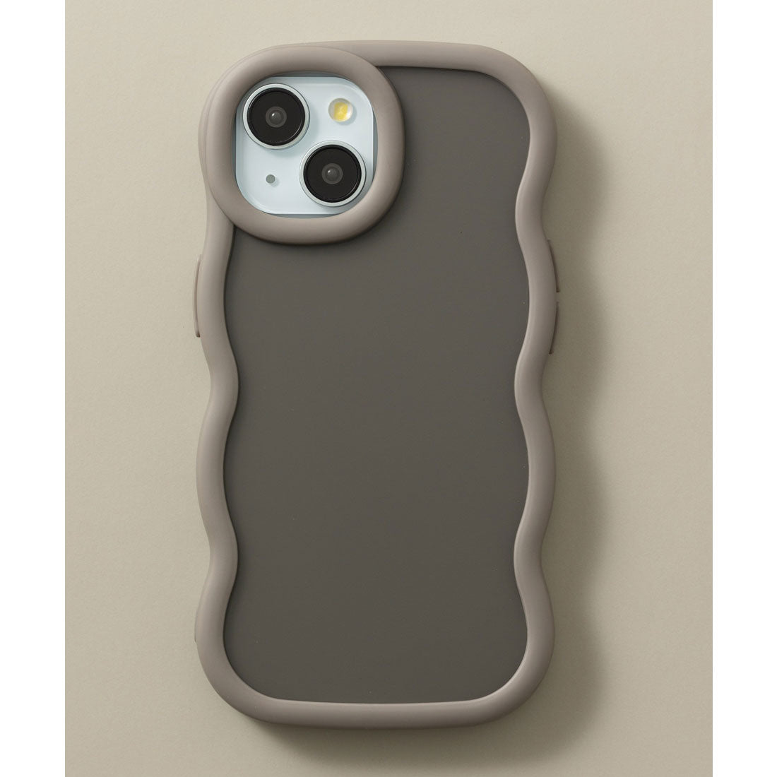エモニーク emonique iPhoneケース カバー 滑りにくい うねうね TPUシリコン素材 マット （グレー） グレー