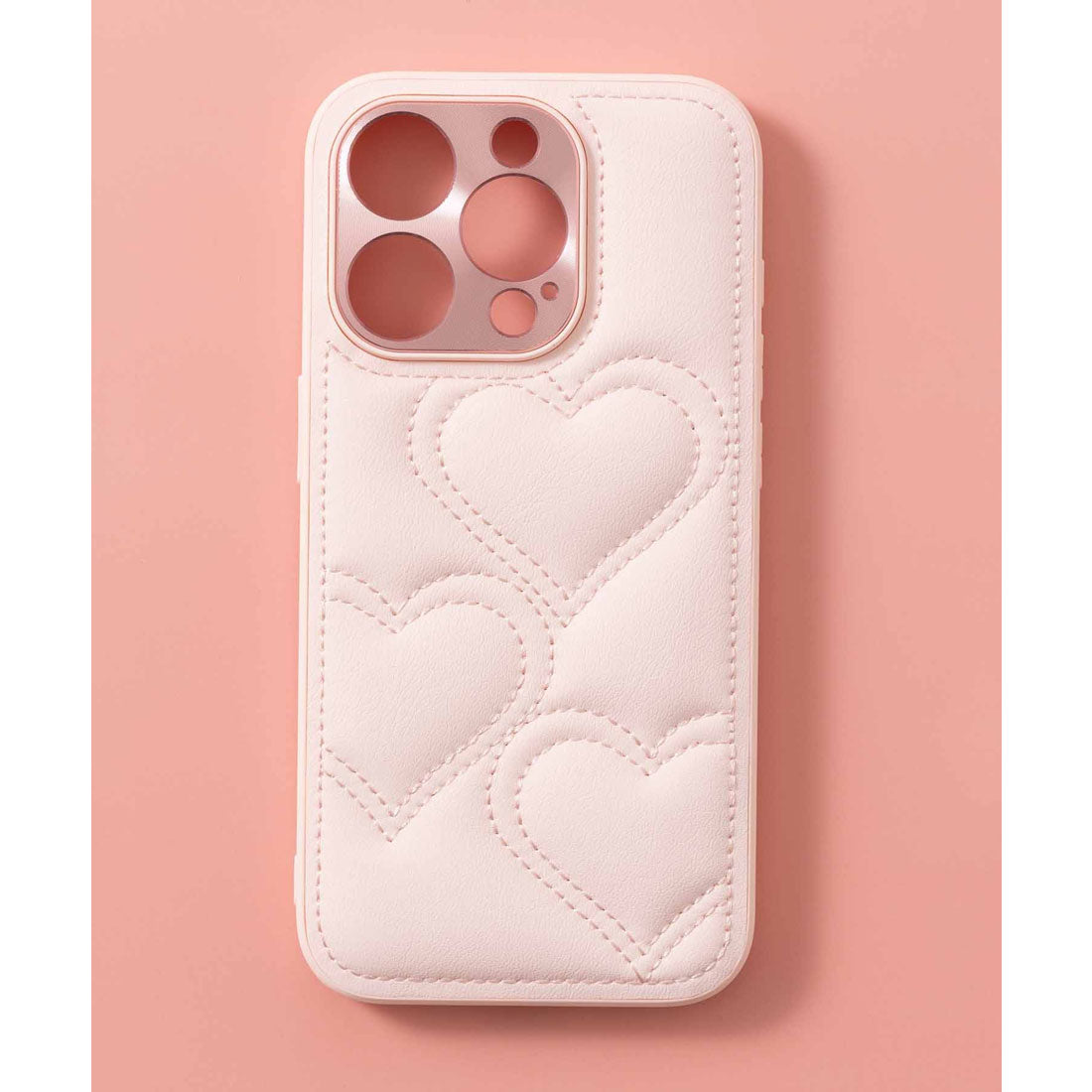 エモニーク emonique iPhoneケース カバー PUレザー ハートキルティング （ピンク） ピンク