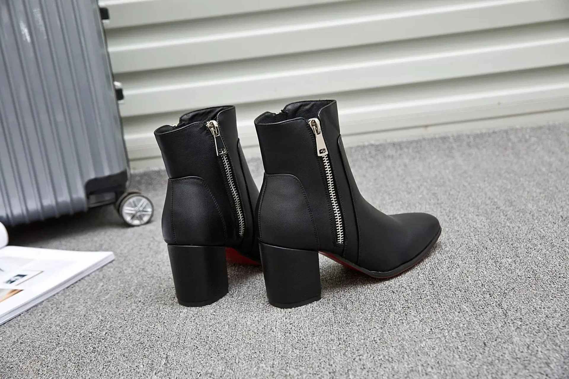 Endevice Double Metal Zip Heel Boots / High Heels