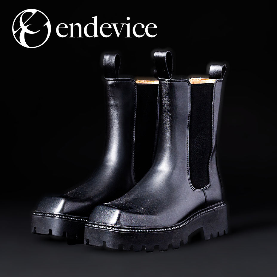 endevice tank sole square toe side gore chelsea boots