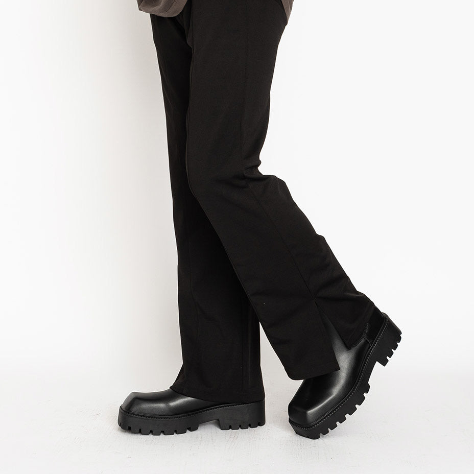 endevice tank sole square toe side gore chelsea boots