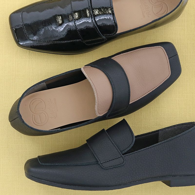 EN Ashinagaojisan EN Ashinagaojisan Waterproof│Square Loafers