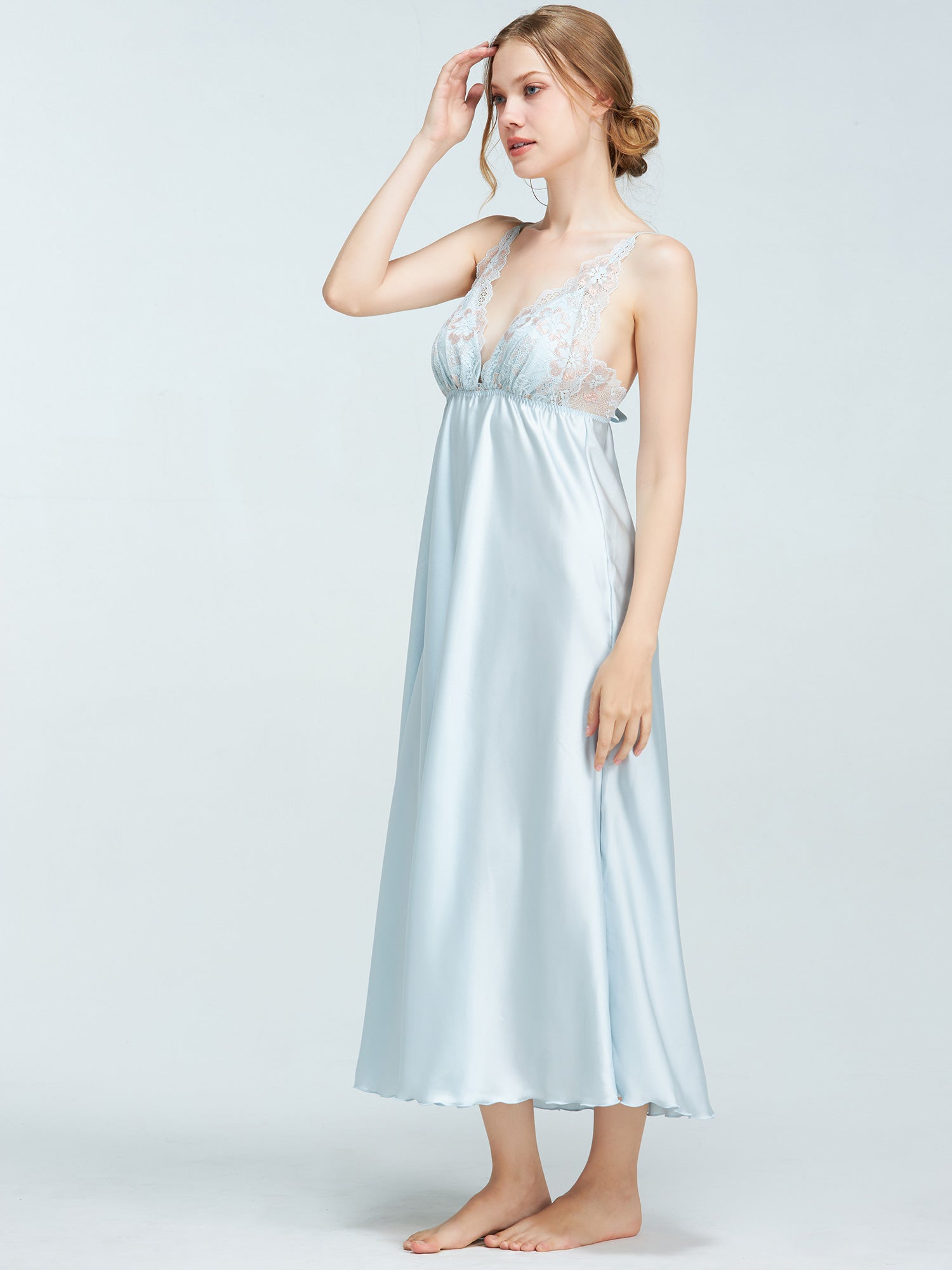 アンブラ ANNEBRA Waltz レースコンビロングドレス （Navy） Navy