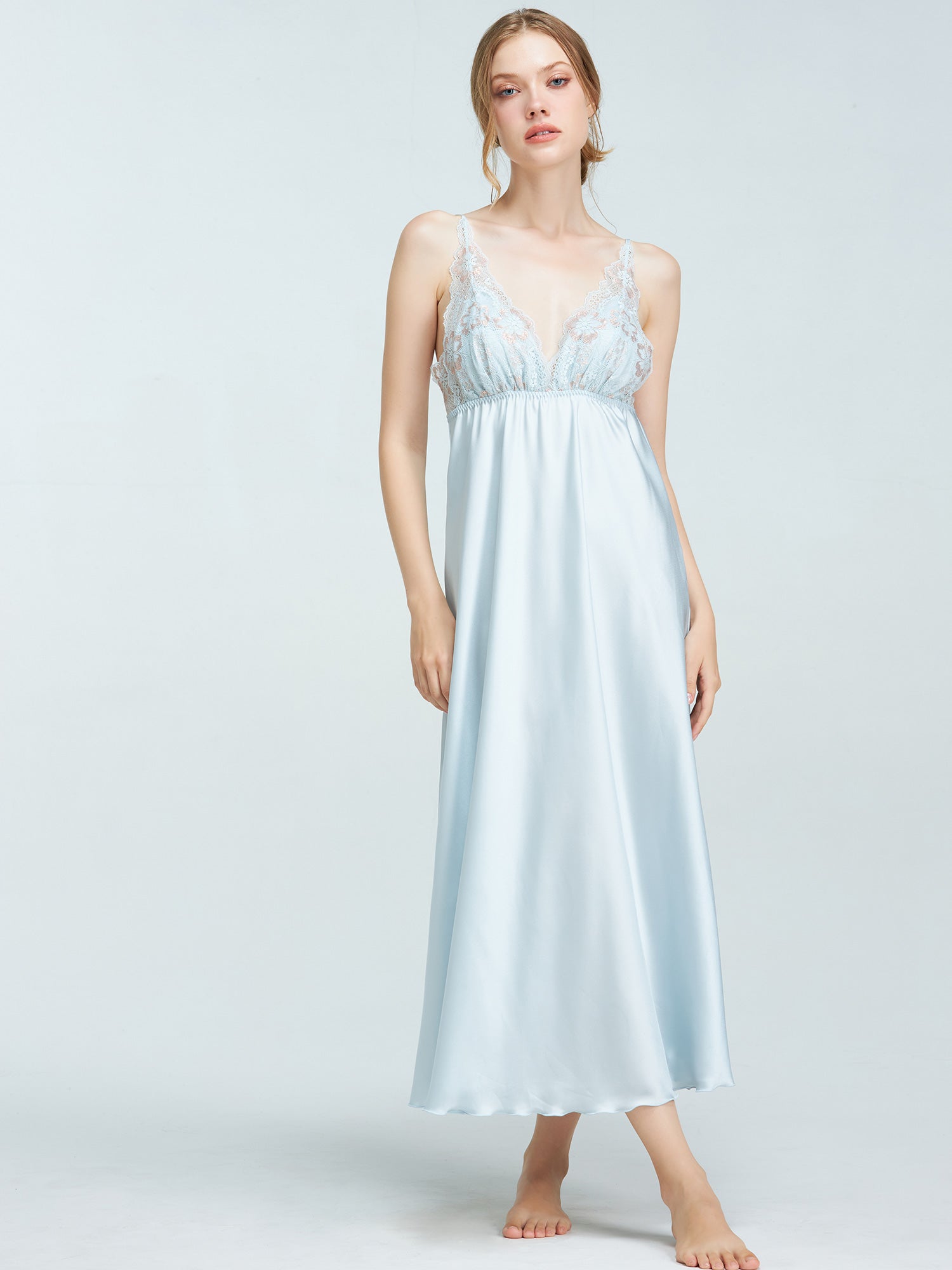 アンブラ ANNEBRA Waltz レースコンビロングドレス （Navy） Navy