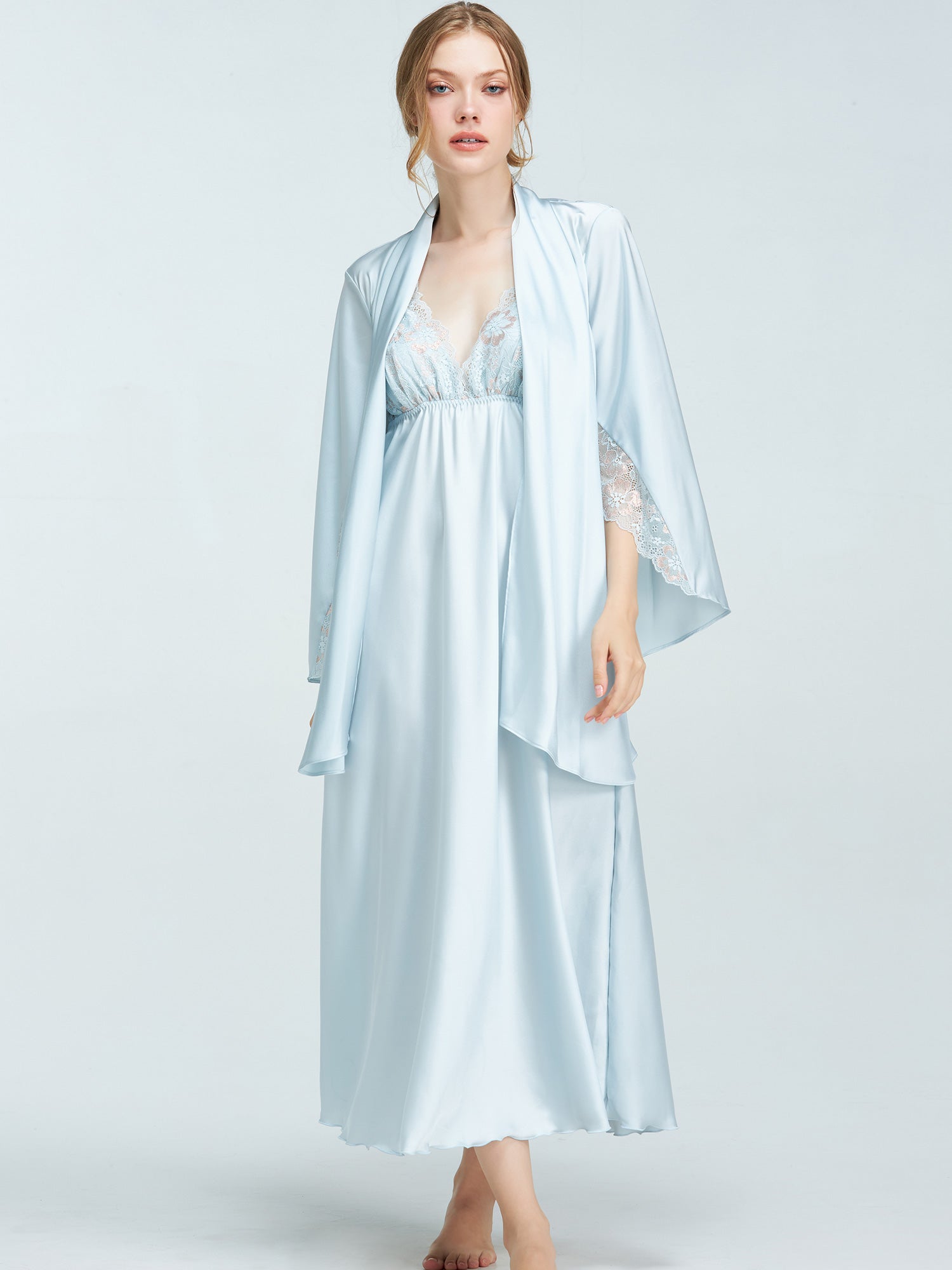 アンブラ ANNEBRA Waltz レースコンビロングドレス （Navy） Navy