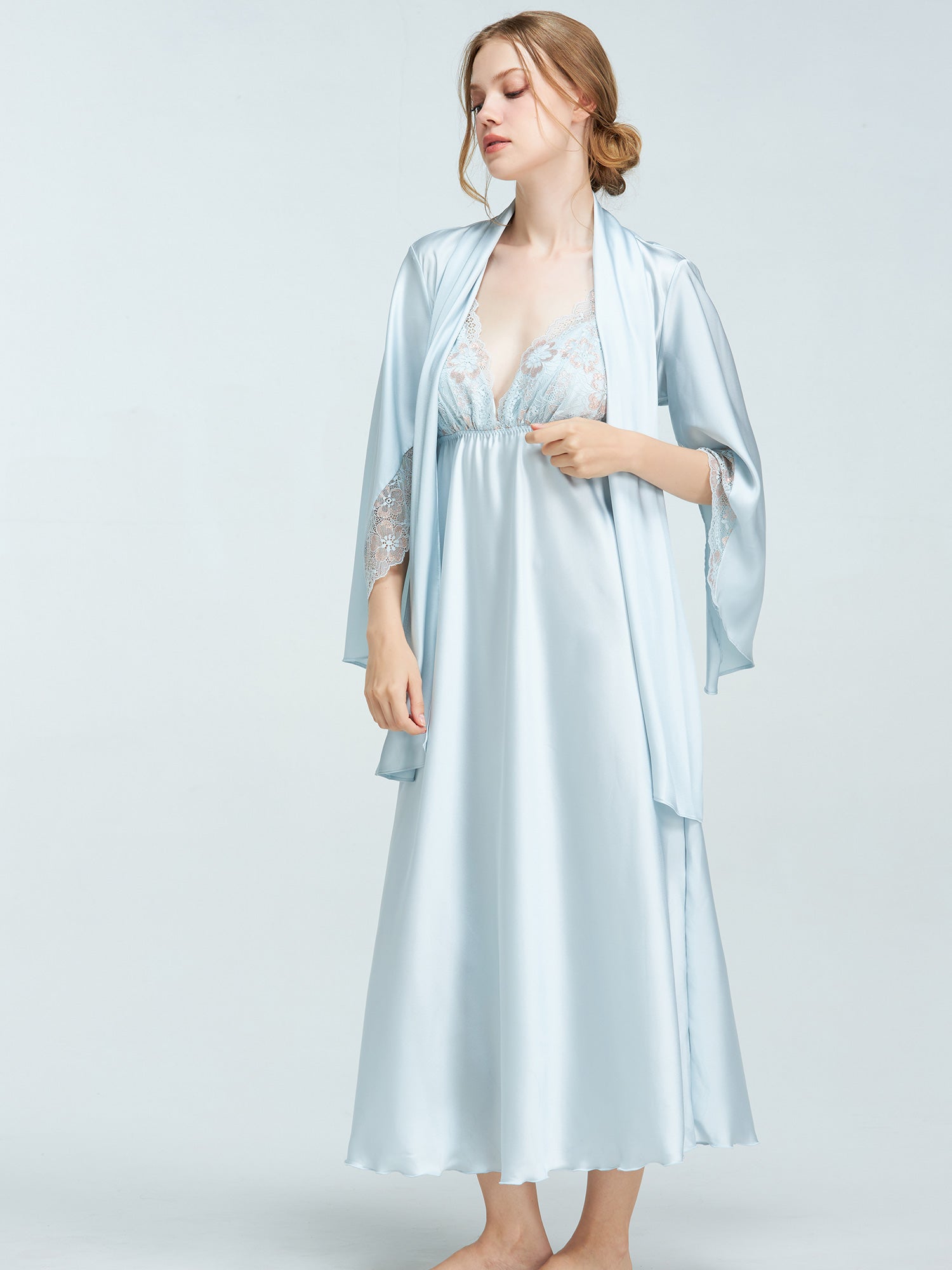 アンブラ ANNEBRA Waltz レースコンビロングドレス （Navy） Navy