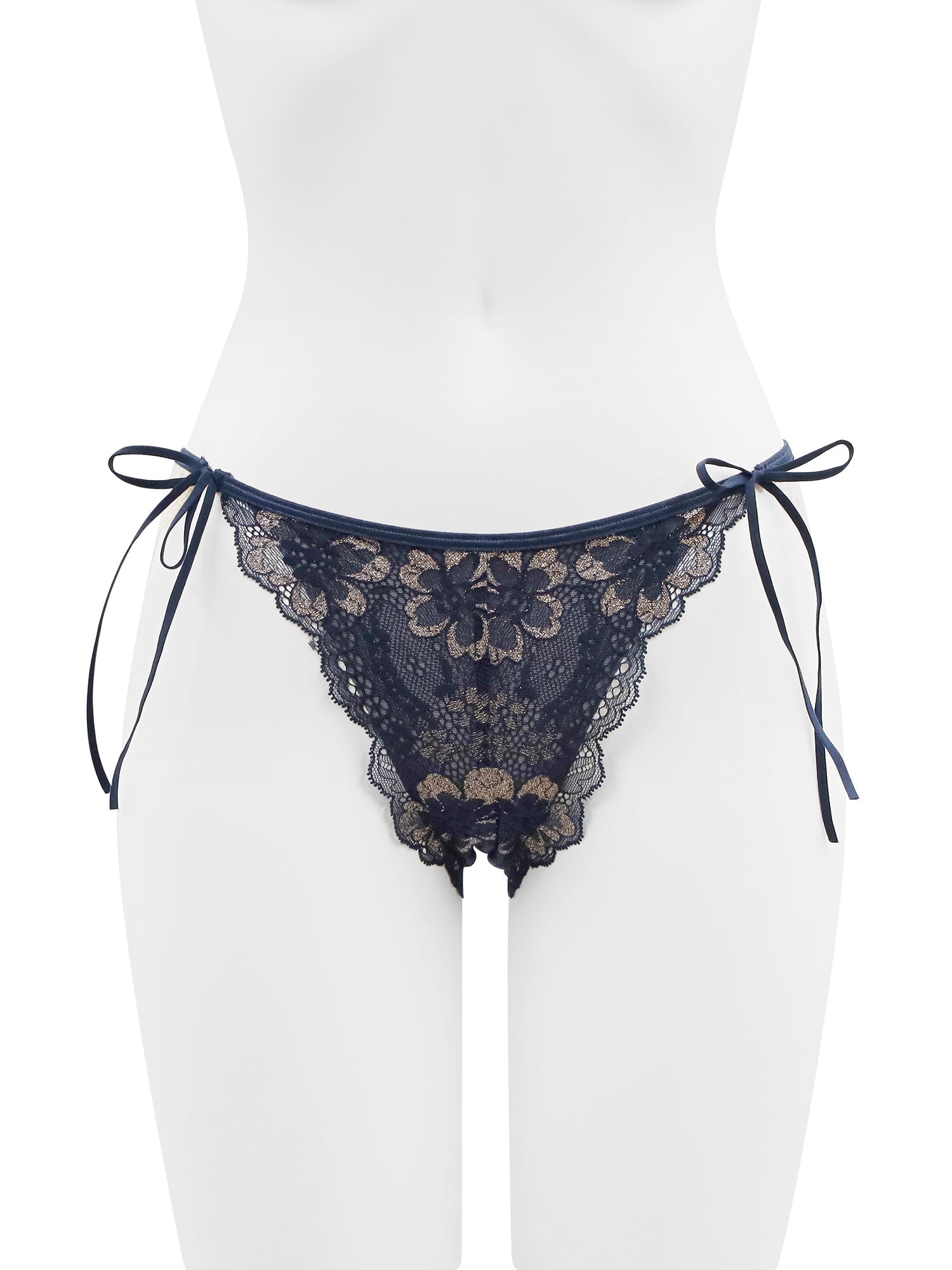 アンブラ ANNEBRA Waltz サイドリボンレースショーツ 【返品不可商品】 （Navy） Navy