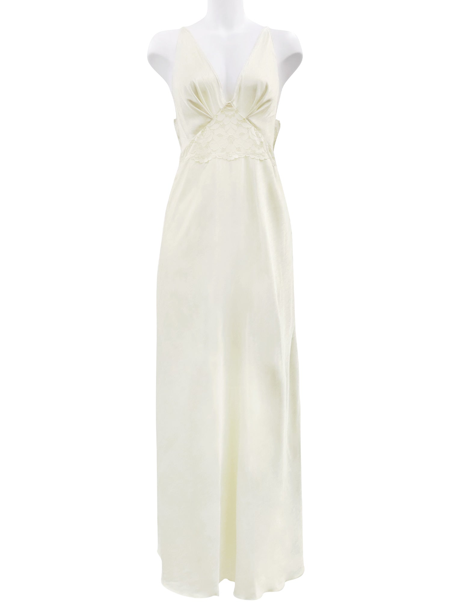 アンブラ ANNEBRA Rosy レースコンビロングドレス （Light Yellow） Light Yellow