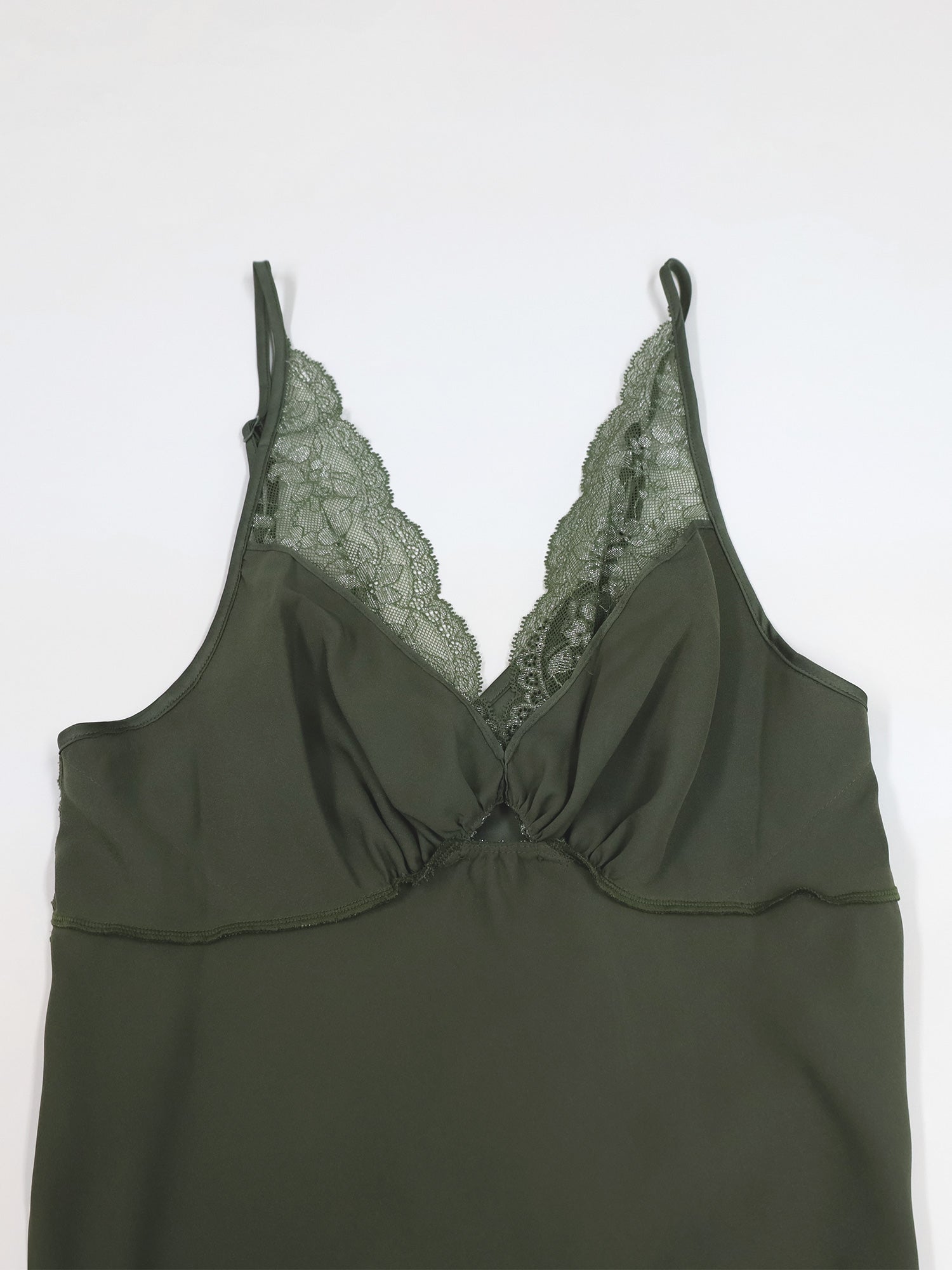 アンブラ ANNEBRA Silver Touch レースコンビロングドレス （Green） Green