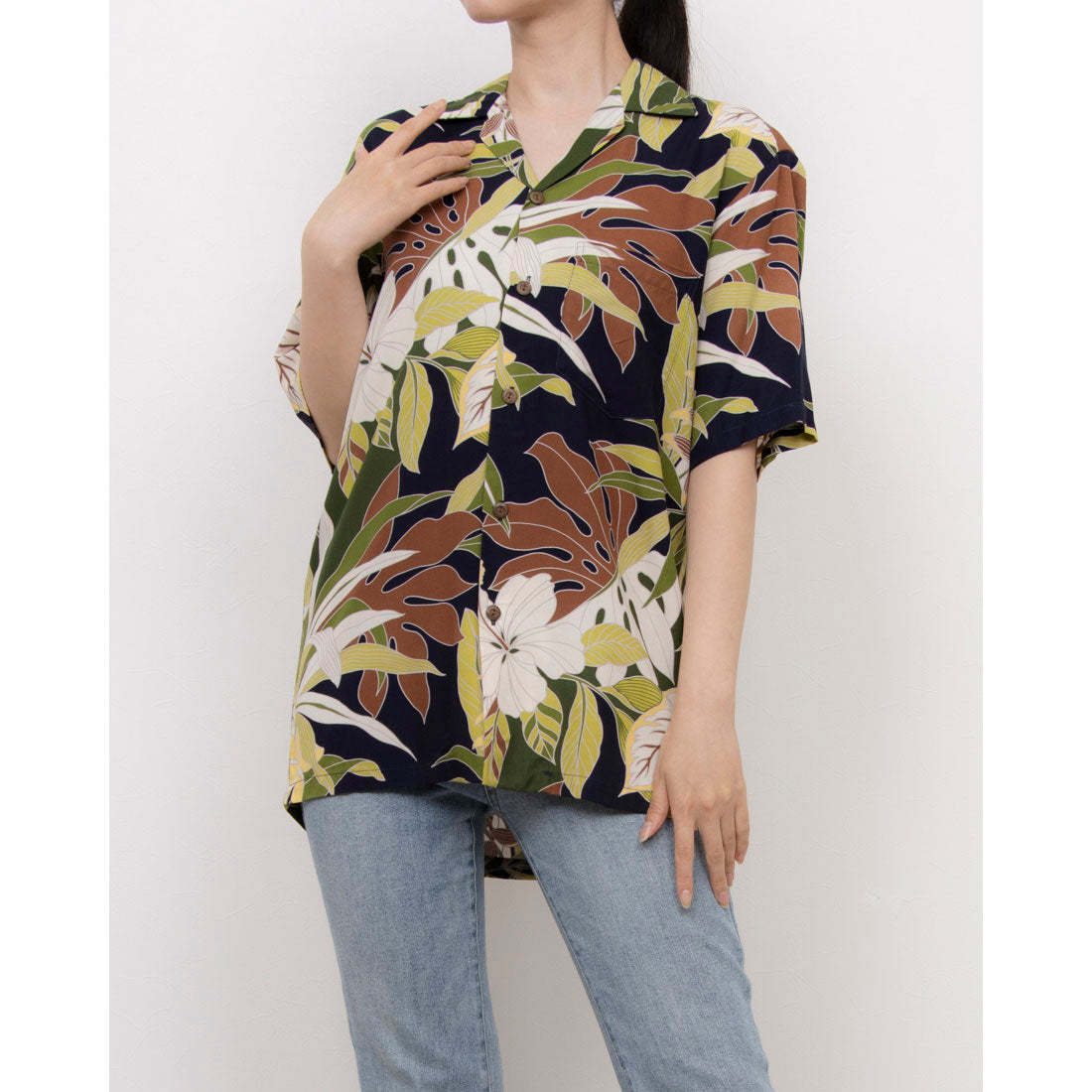 エンライトメント ENLIGHTENMENT S/S HAWAIIAN SHIRT （ブラック） ブラック