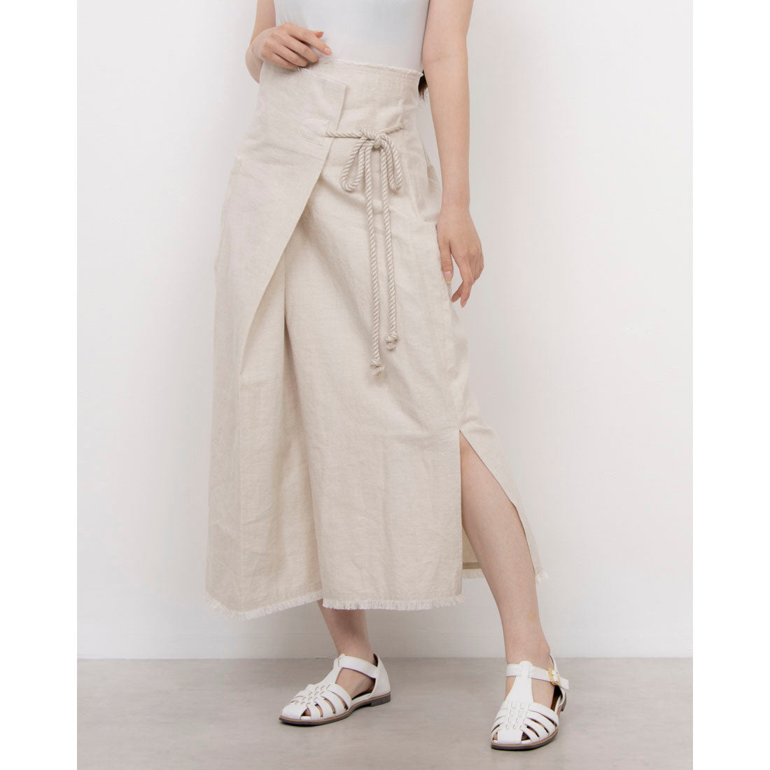 エンライトメント ENLIGHTENMENT FRINGE WRAP SKIRT （ベージュ） ベージュ