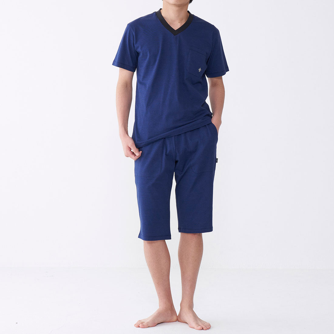 エポカ ウォモ EPOCA UOMO 膝丈ジャージハーフパンツ