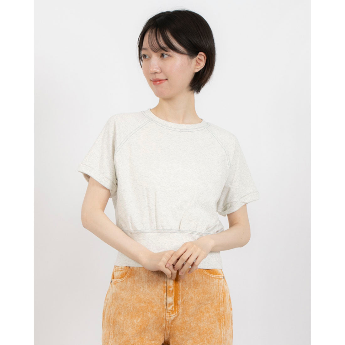 エピミエピミー epimi e'pimmy 配色ステッチラグランTシャツ （OTM） OTM