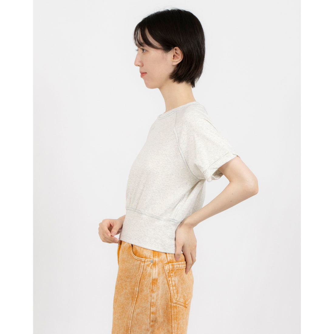 エピミエピミー epimi e'pimmy 配色ステッチラグランTシャツ （OTM） OTM