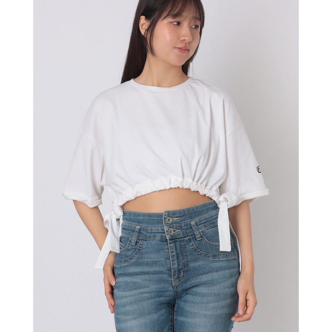 エピミエピミー epimi e'pimmy 裾ドロストクロップドTシャツ （OFWH） OFWH