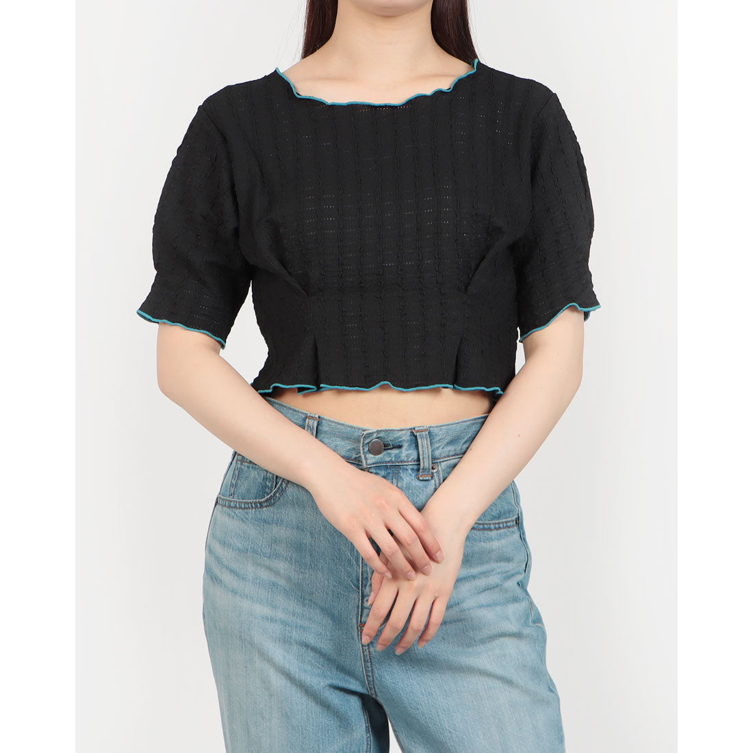 エピミエピミー epimi e'pimmy 2WayジャガードTシャツ （BLK） BLK
