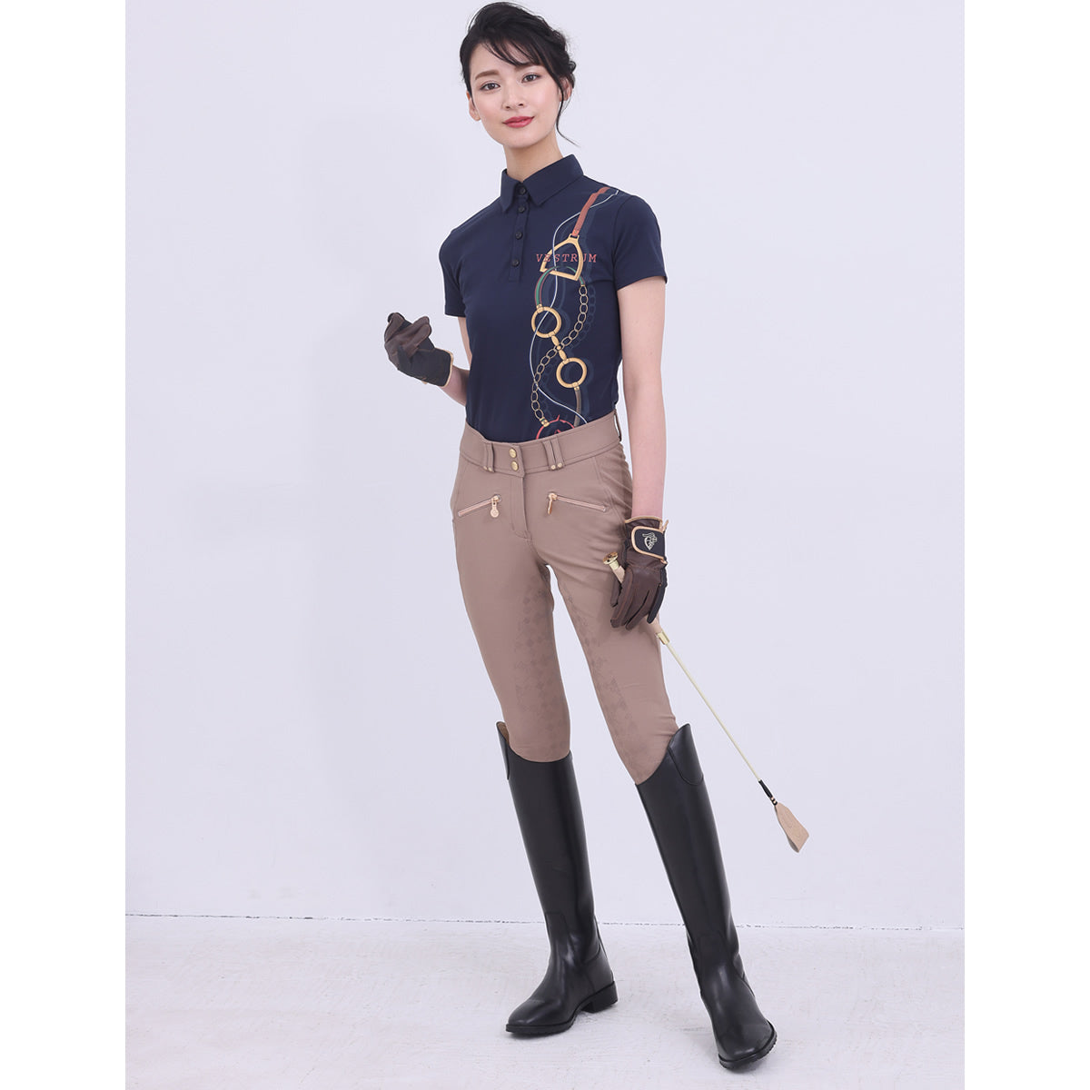 エクリベルタ EQULIBERTA 本革 ロングブーツ ふくらはぎLサイズ （ブラック） ブラック