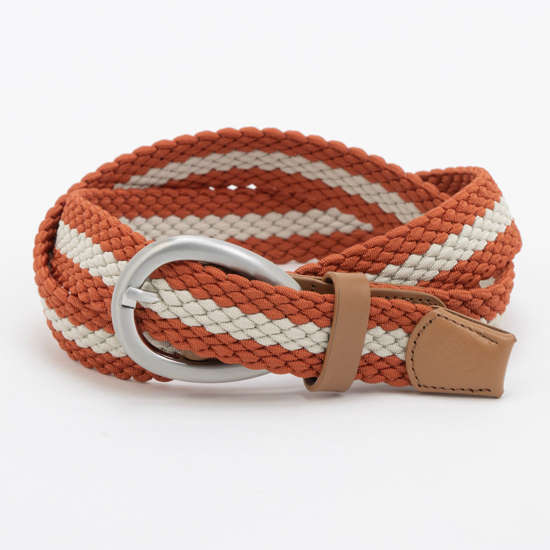 エクリベルタ EQULIBERTA ホースシューバックル メッシュベルト （オレンジ） オレンジ